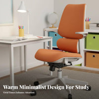 Ergonomic Saddle Chair Adjustable Height Study Seat Rolling Casters for Students