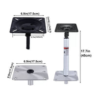 360-Degree Rotatable Boat Seat Base with Swivel Painted Finish Swivel Seat Base Quick-Release Helm Chair Mount for Boats, Yachts