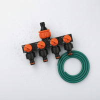 4-Outlet Garden Hose Splitter Separate Garden Hose Splitter with Shut-off Valves for Auto Washing