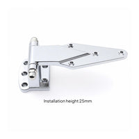Surface Mount Hinge Polished Strap Hinge Hardware Easy to Install Steel for DIYers, Cabinet Doors, Ovens