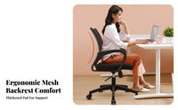 Height Adjustable Mesh spine Caster Chair Support Ergonomic Mesh Rolling Chair 360-Degree rotate Office Furniture Mobile Casters for Remote Workers, Students, gaming enthusiasts, Study Room, Workstation, Bedroom, Gaming Setup