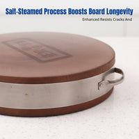 Commercial Kitchen Butcher Block, Extra-Thick Ironwood Round Chopping Board, Hardwood