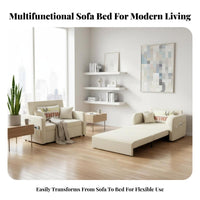 2-in-1 Design Pull-extendable Armchair Bed Space-Saving transmodernable Furniture Foldable Sleeper Sofa Modern design for Apartment Dwellers, Students, residents, Small areas, Living Room