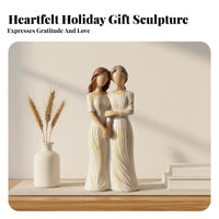 Mother Daughter Statue Sentimental Gift Mother and Daughters Statue for Tabletop