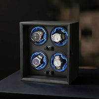 Vertical Watch Winder Cabinet Ebony-Grain Automatic Watch Winder Quiet Luxury for Office