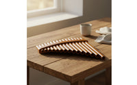 Bamboo Panpipes with Bag Curved Panpipes Wind Instrument for Students