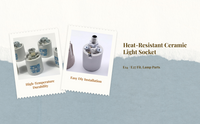 Ceramic E27 holder, heat resistant