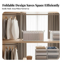 6 Pieces Transparent Clothing Box Clear View viewing panel Closet Storage container Stackable
