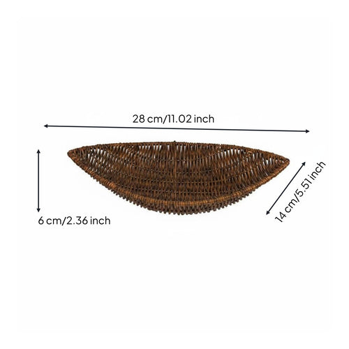 Rattan Snack Basket Lightweight Fruit Basket Tray Space Saving