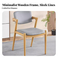 Restaurant Dining Chair Multifunctional Upholstered Dining Chair Wooden Frame Armchair Comfortable Padding Household Furniture