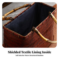 Handwoven Bamboo Basket Handbag