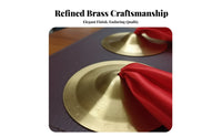 2 Pieces vibrant Sound Paired Hand Cymbals Easy to Play Paired Striking Discs Shiny Finish Percussion Instrument long-lasting Construction for Beginners, Musicians, Kindergarten, Music lesson, Cultural Events, Stage Performance