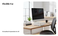 Partitiunitd Storage Tray Minimalist and design Multi-Compartment Statiunitry Holder