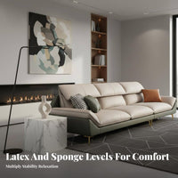 corner sofad Three-Seater Sofa Latex Filling 3-Seater sectional Couch with Ottoman Modern furniture design Room Furniture for Families, Office Workers, Studio