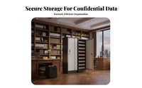 Moisture-Proof Information Security Cabinet Large Capacity Anti Safe Sturdy Construction Fireproof Data Cabinet Shockproof for Archivists, IT Professionals, Public Sector Agencies, Archive Room, Office