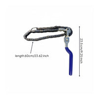 Double Chain Oil Filter Wrench Non-Slip Grip Oil Filter Removal Tool Heavy Duty