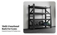Space Saving Kettlebell Dumbbell Storage Rack High Load Capacity Gym Equipment Storage Rack Quick Assembly Multi-Tier Workout Equipment Organizer Steel Construction for Personal Trainers, Garage, Warehouse