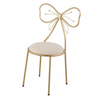 looprear Chair Plush Texture plush Armless Chair with loop Pillow golden-hued Legs