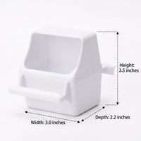 Bird Feeder and Water Cup with Lid, Bird Food Dispenser for Parrot and Budgie, Hanging Bowl with Hook for Cockatiel Cage Mounting