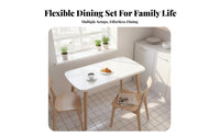 Rectangular Dining Table Set Dining Table Dining Chair Kitchen Table Space Saving Sturdy Construction Suitable for Restaurant Coffee Shop Morning Corner Home Decoration