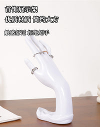 创意白色女士PVC手模戒指手链手表珠宝店橱窗道具首饰手镯展示架