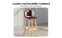 Upholstered Lowrear High Stool Modern and Design Upholstered Stool with Supportrest Stable Frame Ergonomic Design for Restaurant