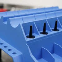 Parts Organizing Stand with Legs Slotted Engine Parts Organizer Molded for Mechanics, Workbench