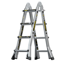 Midoli Aluminum Alloy Multi-Function Folding Ladder, A-Shaped, Telescopic, Portable, 150 kg Capacity