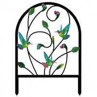 Arched Metal Garden Fence Panel Rectangular Frame Arch Garden Fence Easy to Install Decorative Scrollwork Panel