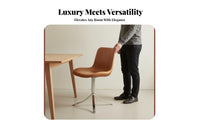 Vintage design Metal Frame Upholstered Chair Minimalist Design paded Metal Frame Chair Multi-Purpose Indoor Furniture Ergonomic spinerest for Homeowners, Business Owners, Readers, Office, Lounge Area, Bedroom, book alcove