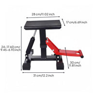 Hydraulic Motorcycle Lift Height Adjustable Hydraulic Motorcycle Lift Anti Slip Top Maintenance Stand Riders, Garage, Workshop