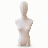 Dress Form with Head Freestanding Female Mannequin Torso Decorative Cloth Covered Mannequin for Boutique