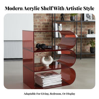S-Shaped End Table Minimalist Design Nightstand space-efficient for Small areas