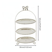 Winged Dessert Stand Curled Scroll Feet Arched Dessert Stand Polished