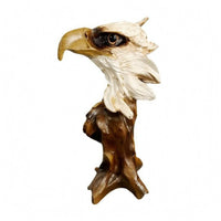 Resin Animal Head Sculpture Artisanal Interior Accent Rustic Look