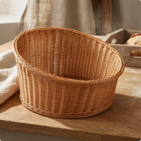 Oval Rattan Basket Handwoven House Storage Ventilated