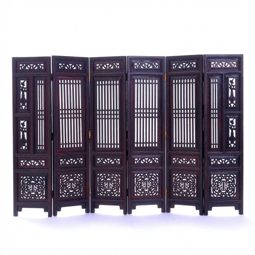 Rosewood Miniature Folding Screen, Wooden Folding Screen Divider Table Ornament, Chinese Traditional Mini Folding Screen Deco