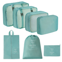 7 Pieces Travel Organizer Set Lightweight Hanging Toiletry Bag Zippered