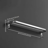 Stainless Steel No-Drill Wall Towel Rack, Removable Bar Set