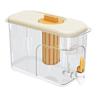 BPABPA-Safe Cold Water Pitcher with Spigot Food-Grade Beverage Dispenser with Tap Transparent Drink Dispenser with Spigot Large-Capacity for Families