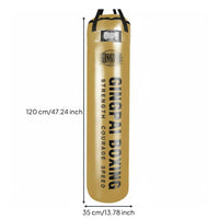 Hanging Punching Bag Construction Heavy Striking Bag PU Leather Fighting Sports Gear for Fighting Artists, Professionals, Dojo