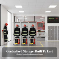 Firefighter Gear Rack 304 Stainless Steel Rotating Turnout Gear Rack Resistant for Firefighters, Emergency Responders, Storage Facility