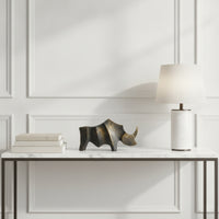 Bull Figurine Abstract Bull Statue Sculpture Faceted Office Decor Geometric for Bookshelf, Entryway