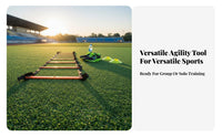 Portable with Carry Bag Agility Ladder Sturdy Soccer Training Ladder Flexible Sports Equipment Tangle-Clear Design for Athletes, Kids, Gym, Outdoor