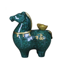 Horse Figurine with Bowl Compact Horse Figurine Tabletop Ornament for Homeowners, Collectors, Office Desk, TV Stand