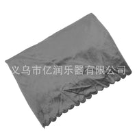 立式半披钢琴防尘罩高端轻奢钢琴盖巾法兰短绒钢琴套现代简约遮灰