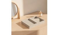 Soft Jewelry Organizer Tray Divided Velvet Jewelry Tray Gray Drawer Insert Space-Saving for Closet