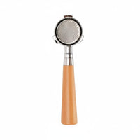 Coffee Machine Handle Professional Filter Basket Alloy Portafilter Stainless Steel Appliance Part Detachable Wood Resin Grip Universal Fit Suitable for Espresso Lovers Home Brewing