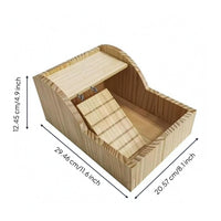 Wooden Enclosure Ramp Light Wood Wooden Pet Ramp Ladder-Design