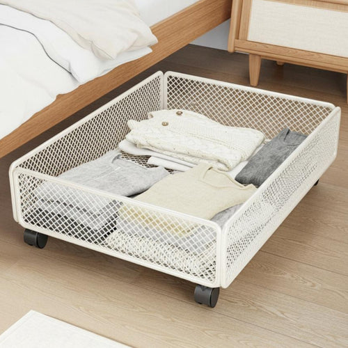 Rolling Storage Drawer Large Capacity Underbed Container Pull-accessible Design